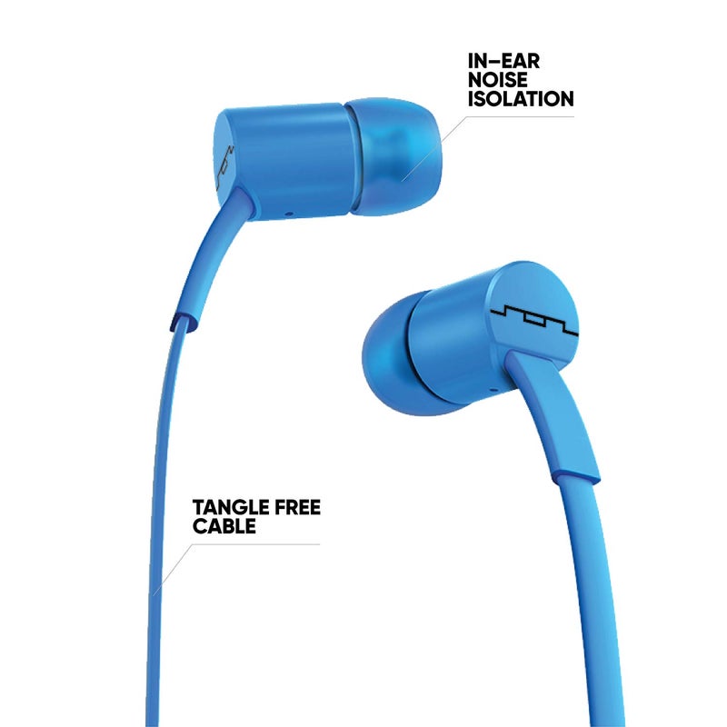 Sol Republic 1112-36 JAX In-Ear Headphones with 1-Button Mic and Music Control - Electric Blue - Image 5
